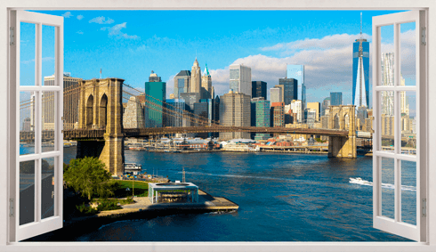 Wall Stickers: Panoramic Skyline New York