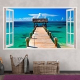 Wall Stickers: Panorama gateway to the sea in Bahamas 3