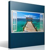 Wall Stickers: Panorama gateway to the sea in Bahamas 4
