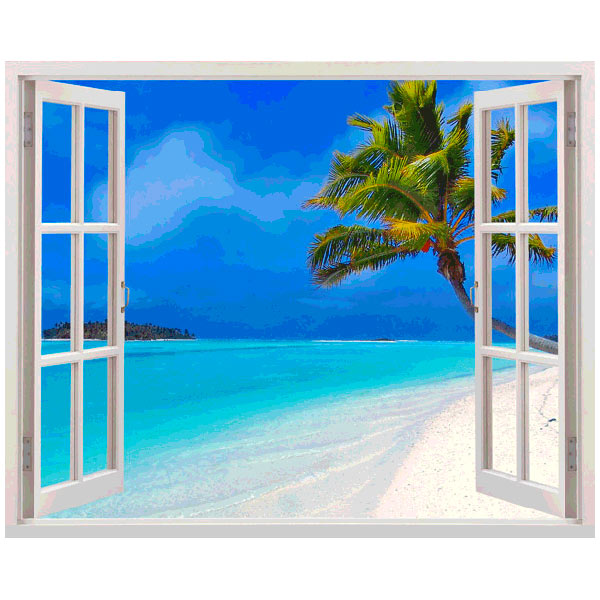 Wall Stickers: Crystal clear water beach