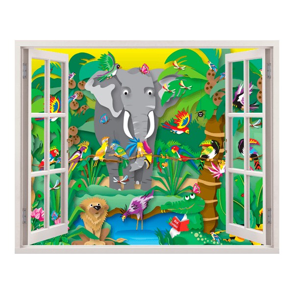 Stickers for Kids: Window The jungle