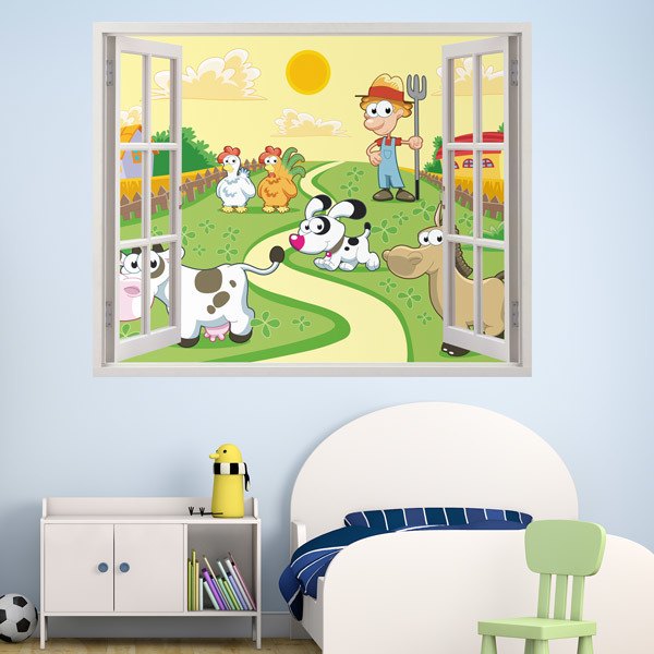 Stickers for Kids: Windows The farm