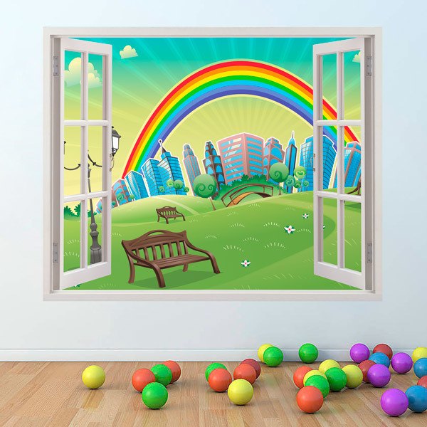 Stickers for Kids: Window Rainbow