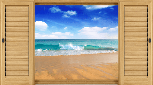 Wall Stickers: Waves on the shore