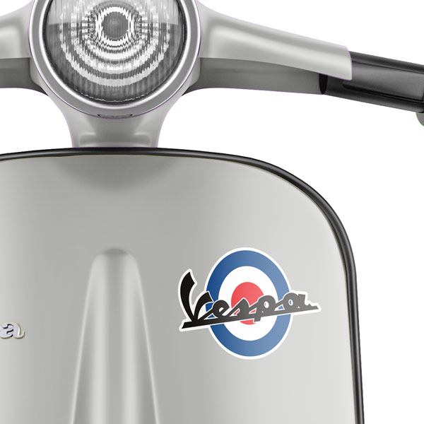Car & Motorbike Stickers: Vespa Circle Blue