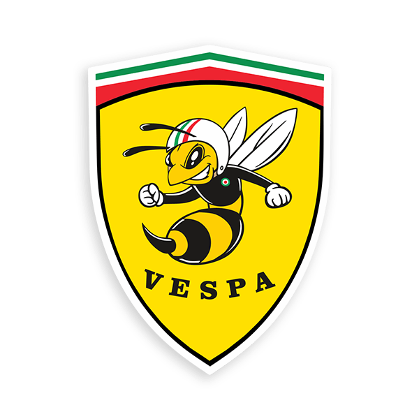 Car & Motorbike Stickers: Vespa Bee Shield