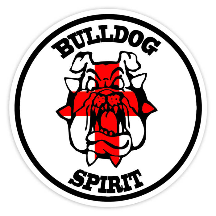 Car & Motorbike Stickers: Bulldog Spirit with St. George Flag