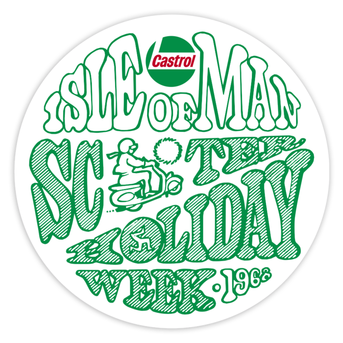 Car & Motorbike Stickers: Isle of Man Scooter Holiday 1966