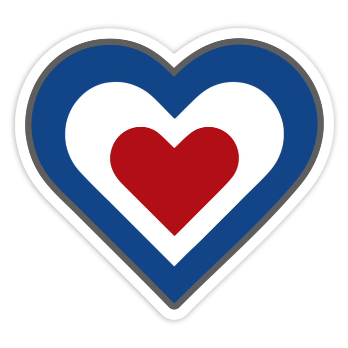 Car & Motorbike Stickers: Mods RAF Heart Retro Style