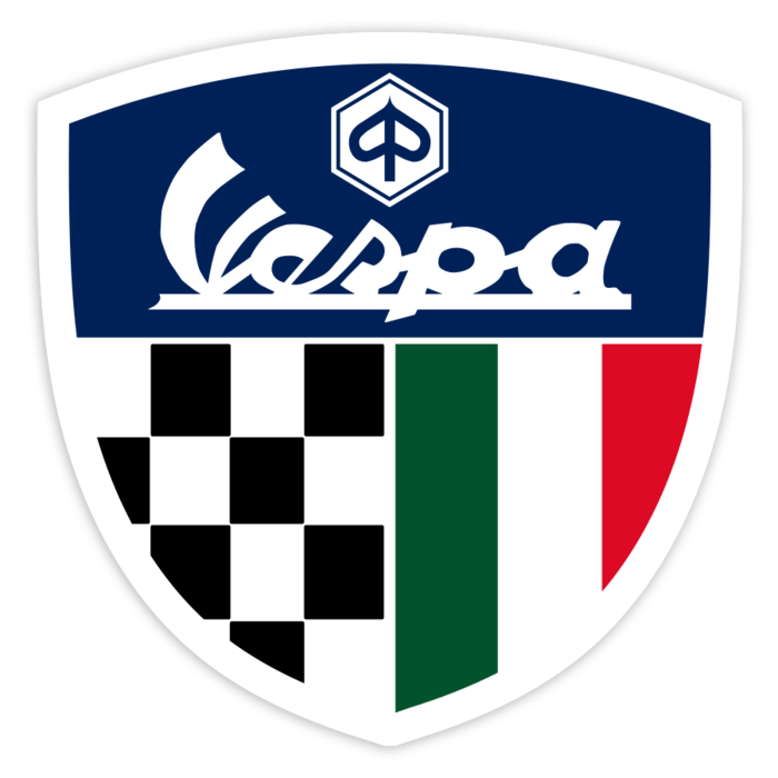 Car & Motorbike Stickers: Vespa Italy Racing Emblem