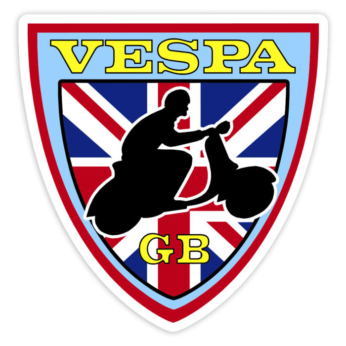 Car & Motorbike Stickers: Vespa GB badge Union Jack