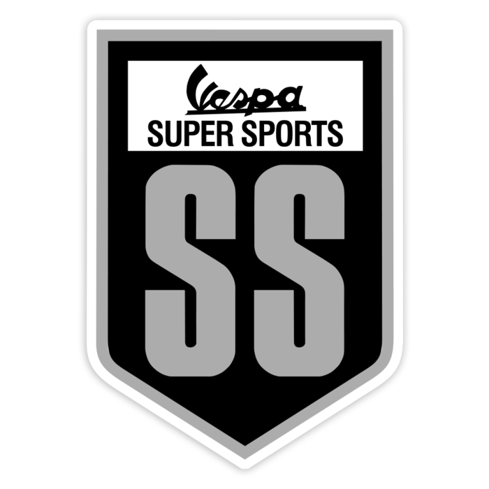 Car & Motorbike Stickers: Vespa Super Sports SS badge