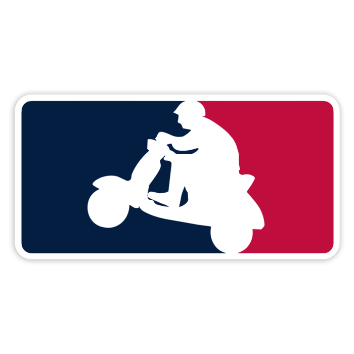 Car & Motorbike Stickers: Tricolor Scooter Logo
