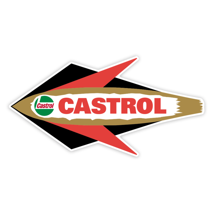 Car & Motorbike Stickers: Castrol Arrow Left Retro Emblem