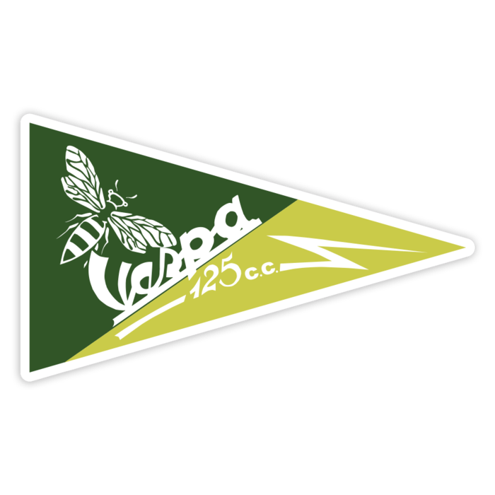 Car & Motorbike Stickers: Vespa 125cc Bee Retro Emblem
