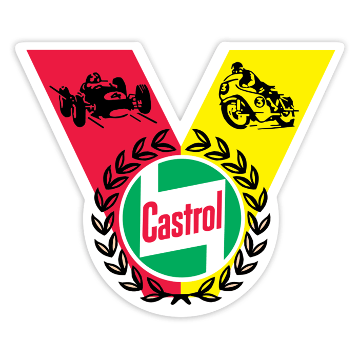Car & Motorbike Stickers: Castrol Classic Racing Victory Emblem