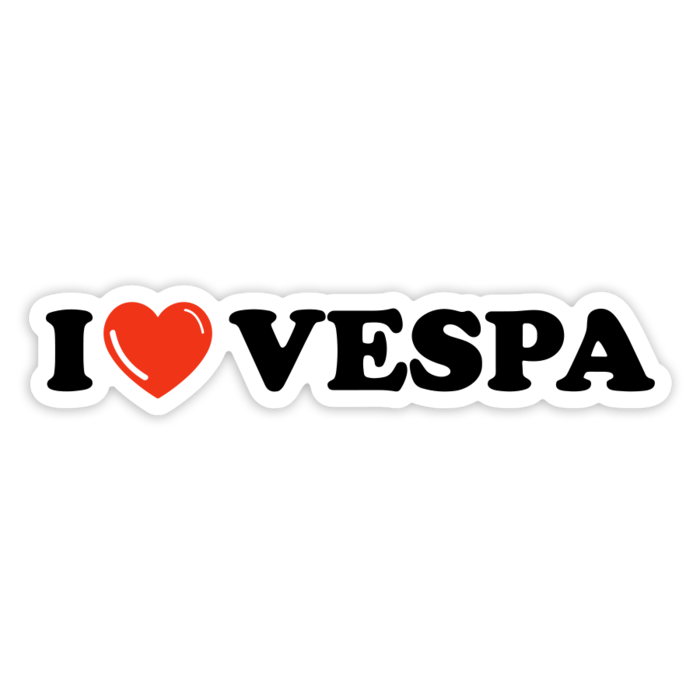 Car & Motorbike Stickers: I Love Vespa