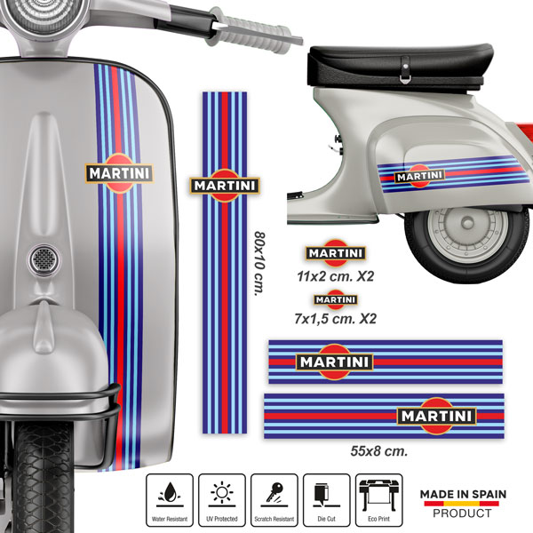 Sticker Car Motorbike Vespa Martini