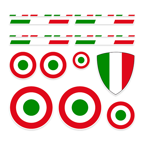 Car & Motorbike Stickers: Vespa Flags and Coats of Arms Italy