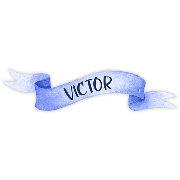 Stickers for Kids: Blue band Custom name