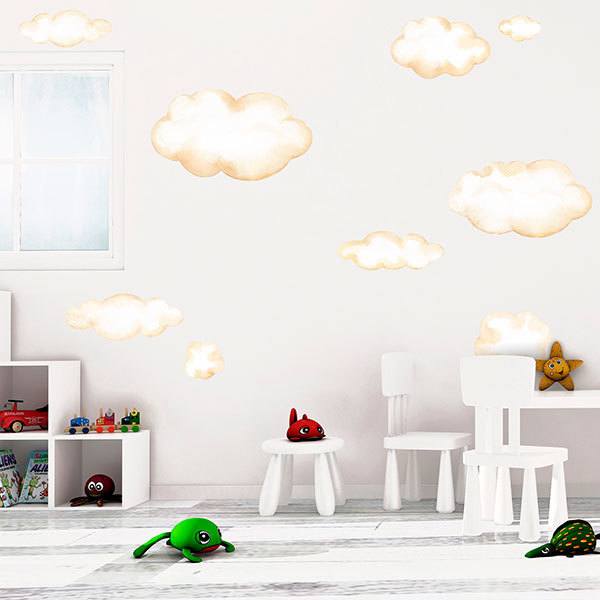 Stickers for Kids: Kit watercolor clouds