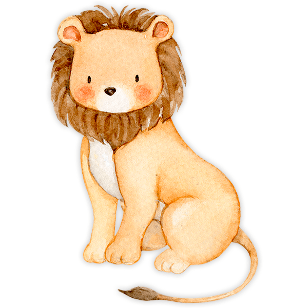 Stickers for Kids: Watercolour lion