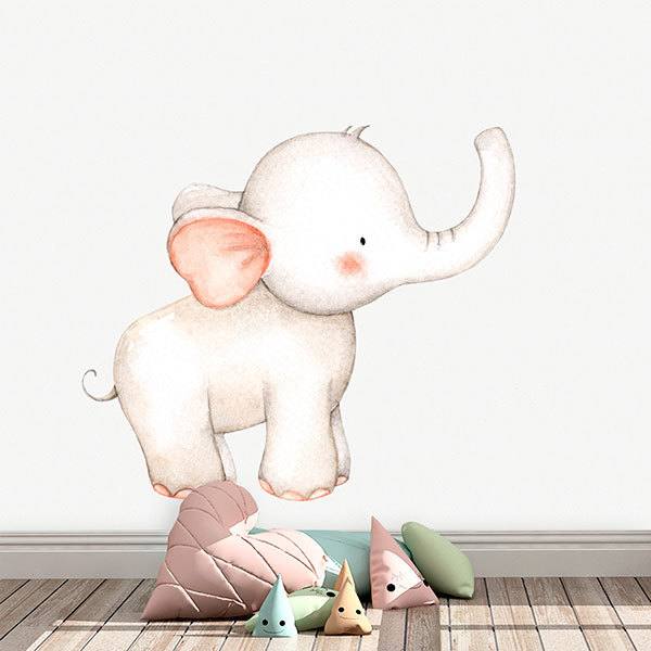 Stickers for Kids: Watercolor Elephant