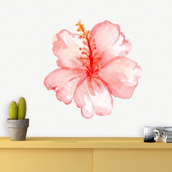 Stickers for Kids: Watercolour Hibiscus