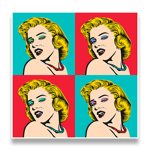 Car & Motorbike Stickers: Portrait Marilyn Warhol