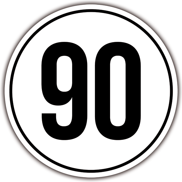 Car & Motorbike Stickers: Speed 90km/h