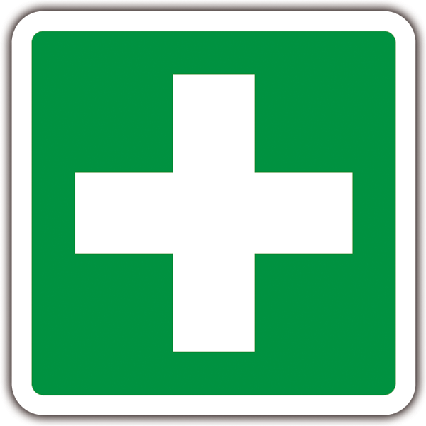 Car & Motorbike Stickers: First aid kit signal