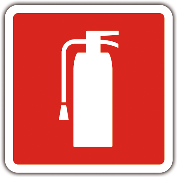 Camper van decals: Extinguisher signs