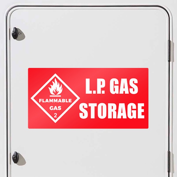 2 x LPG Gas Storage sticker decal 
