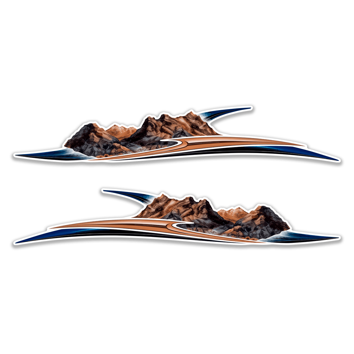 Camper van decals: Tribal Mountains