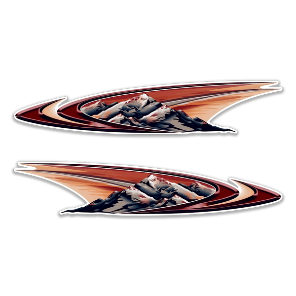 Camper van decals: Mountains