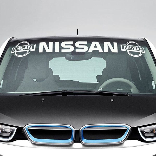 Car & Motorbike Stickers: Nissan Windshield Sunstrip with logos