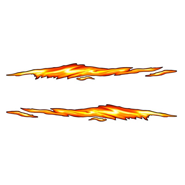 Car & Motorbike Stickers: Fire flames narrow color