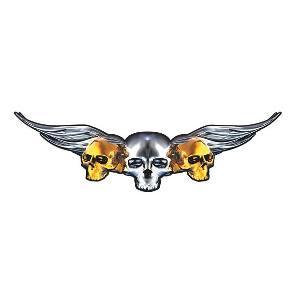 Car & Motorbike Stickers: Car skull trio