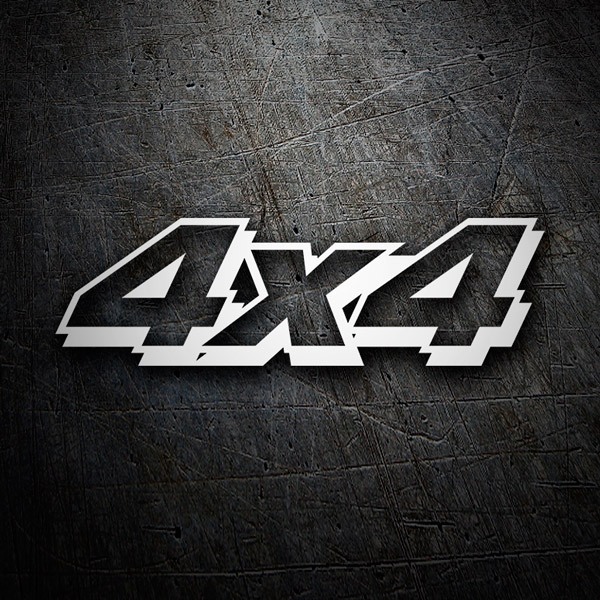 Car & Motorbike Stickers: 4x4 Contour Number