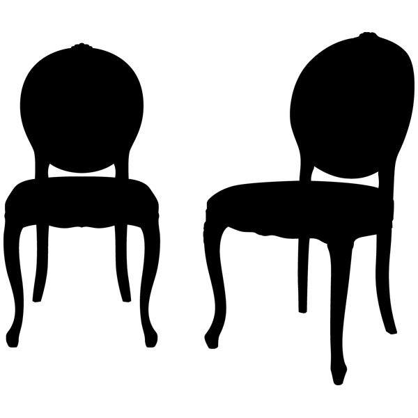Wall Stickers: Two chairs vintage