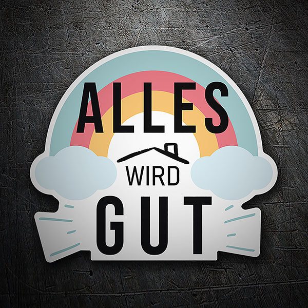 Wall Stickers: Sticker Rainbow Alles wird gut