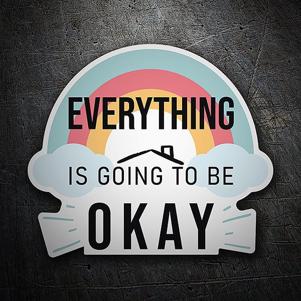 Wall Stickers: Sticker Rainbow Everything is going to be okay
