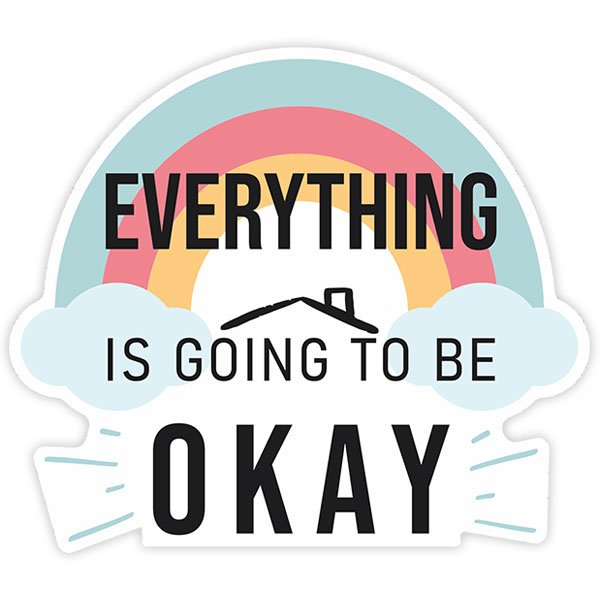 Wall Stickers: Sticker Rainbow Everything is going to be okay