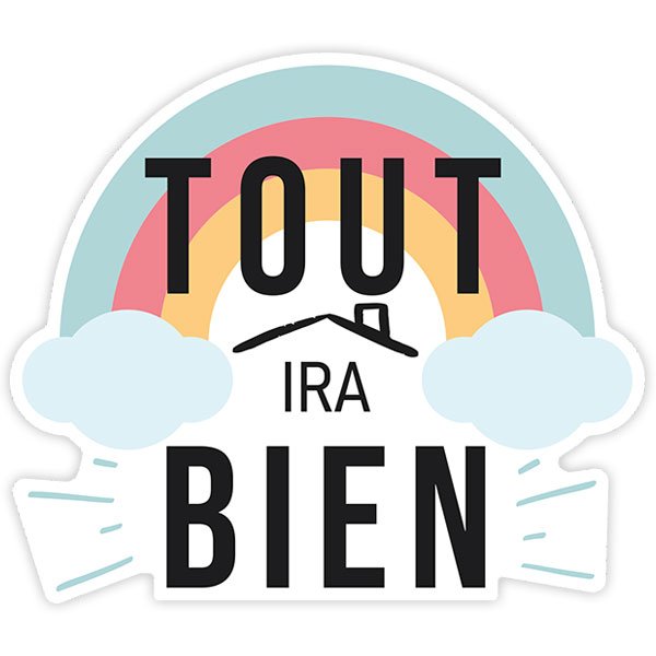 Wall Stickers: Sticker Rainbow Tout ira bien