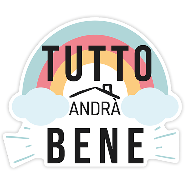 Wall Stickers: Sticker Rainbow Tutto andrà bene