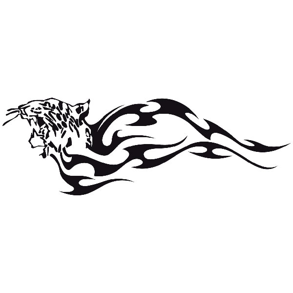Car & Motorbike Stickers: Animal Flames 2