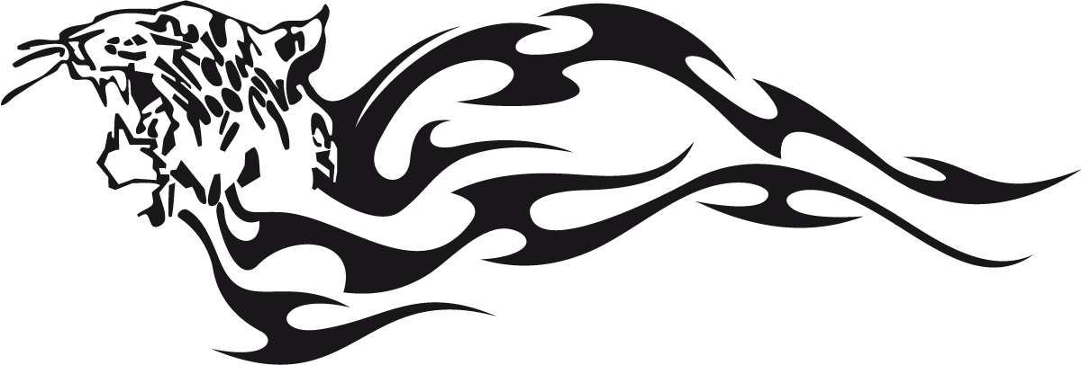 Car & Motorbike Stickers: Animal Flames 2