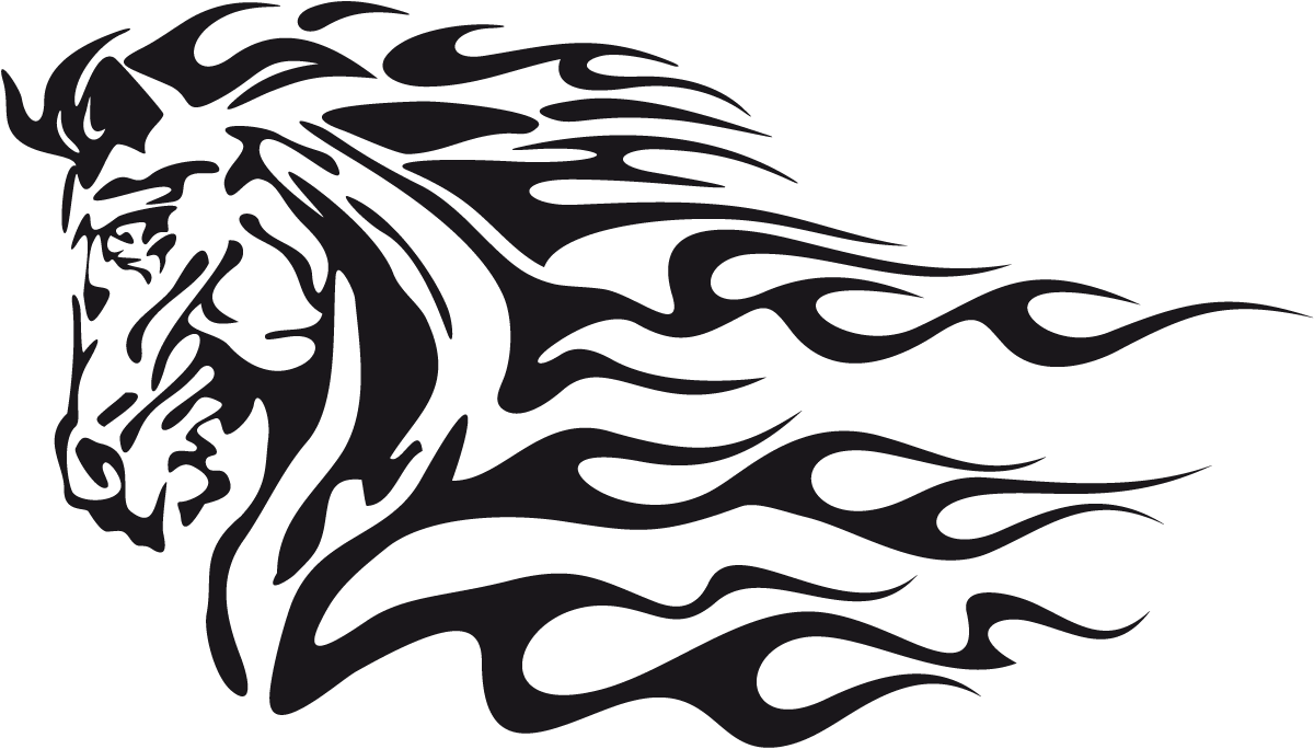 Car & Motorbike Stickers: Animal Flames 10