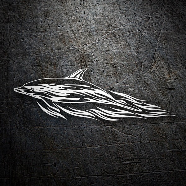 Car & Motorbike Stickers: Flaming Dolphin