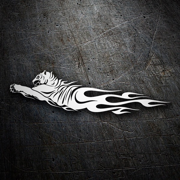 Car & Motorbike Stickers: Flaming Tiger